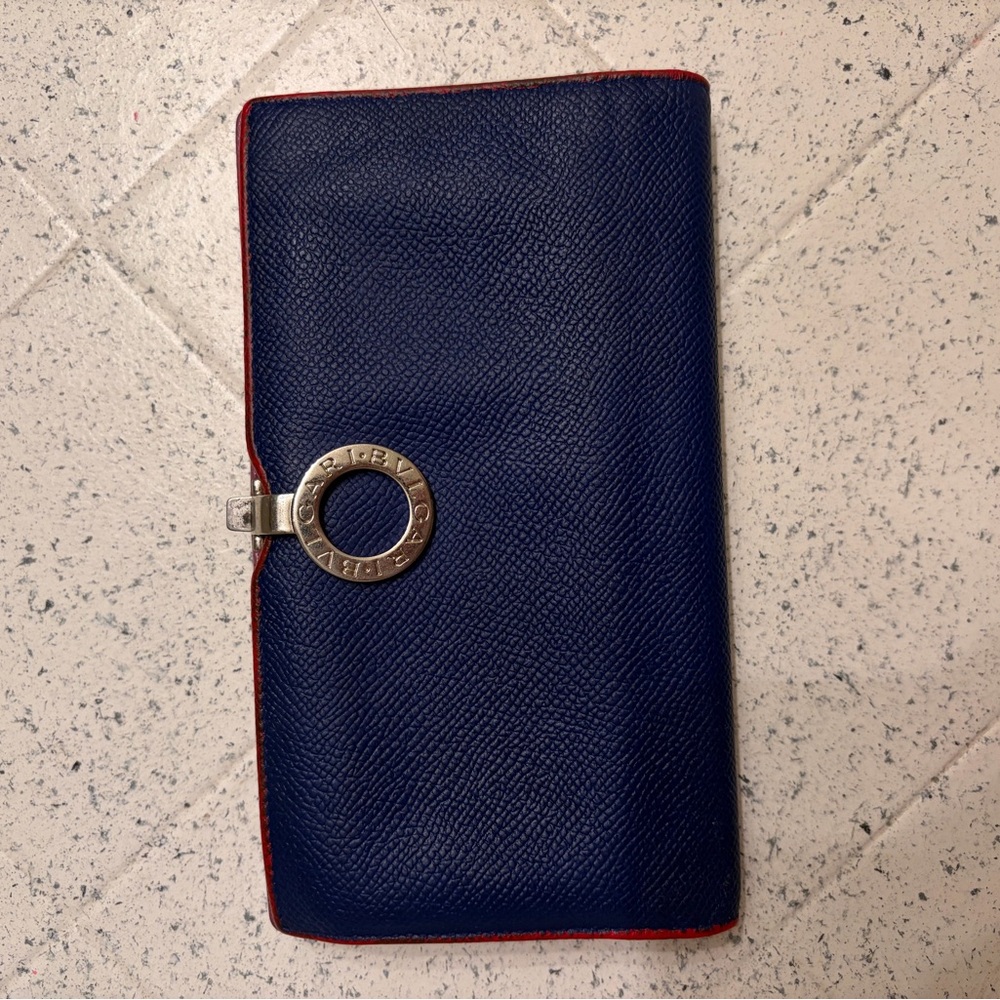 Bvlgari Trifold Wallet - Blue, Red & Purple